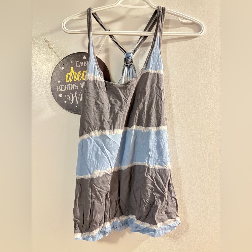 Blue and Gray Striped Women's Top OLD NAVY